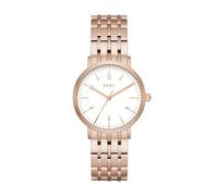 DKNY Orologio Minetta da donna, movimento a tre lancette, cassa in acciaio inossidabile oro rosa 36 mm con bracciale in acciaio inossidabile, NY2504