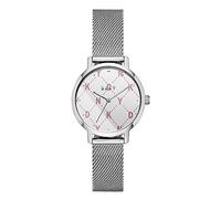 DKNY Orologio Quarzo Donna, misura cassa 32.00mm con quadrante Argento Analogico e cinturino Argento in Cinturino in metallo NY2815