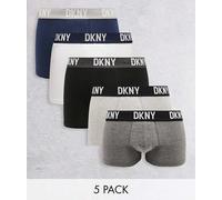 DKNY - Portland - Confezione da 5 paia di boxer multicolore-Grigio S