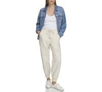 DKNY Pull On Tie Waist Side Stripe Trousers, Pantaloni della Tuta da Donna, Light City Khaki,
