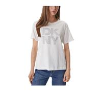 DKNY - Rhinestone Logo Relaxed T-shirt - - Tops - Donna - Bianco - S
