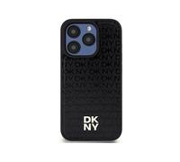 DKNY Rigida Dkny Monogramma Logo In Pelle COVER per Apple iPhone 14 Pro Max, Nero