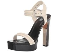 DKNY Sandali con tacco Jaysha da donna comodi e chic, Uovo Nog, 40.5 EU