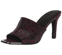 DKNY Sandalo da donna in pelle aperta con tacco, Bordeaux, 37.5 EU