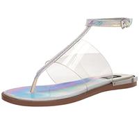 DKNY Sandalo piatto Essential Halcott da donna, Irid, 38 EU