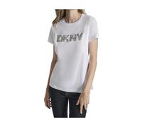 DKNY - Satin T-Shirt - - Tops - Donna - Bianco - S