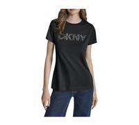 DKNY - Satin T-Shirt - - Tops - Donna - Nero - XS
