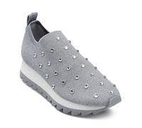 DKNY Sneaker da donna Everyday con soletta imbottita Abbott-Slip on, Nichel, 38.5 EU
