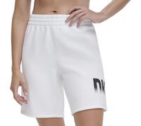 DKNY SPORT DKNY Women's Fade Away Logo 8 Rel Bermuda Shorts, Bianco, XL Donna
