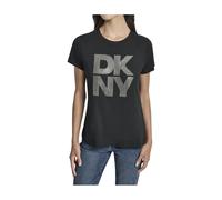 DKNY - Stacked T-Shirt - - Tops - Donna - Nero - L