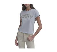 DKNY - T-shirt Classica Collo Rotondo - - Tops - Donna - Blu - S