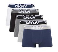DKNY Uomo, Boxers, Grigio/Nero/Blu Marino/Grigio Scuro/Bianco, Confezione da 5, XL