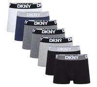 DKNY Uomo, Boxers, Nero/Grigio/Blu Marino/Bianco, Confezione da 7, Grande
