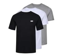 DKNY Uomo, Maglietta Girocollo, Nero/Bianco/Grigio, Confezione da 3, Medio