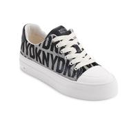 DKNY York Lace-up Sneakers, Scarpe da Ginnastica Donna, Nero Bianco, 39 EU