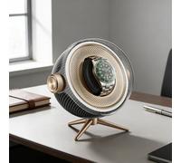 DKPLOE Caricatori per Orologi Singoli per Orologi Automatici con Motore Silenzioso Vetrina con Tettuccio Panoramico in Acrilico Scatola Girevole per Orologi(Carbon Fiber Grain)