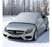 DKPLOE Copriparabrezza Antigelo con Magneti Integrati Adatto A Tutte Le Stagioni Fissaggio A 4 Cinghie Protezione da Gelo E Foglie Include Borsa per Il Trasporto(Compatible with sedans)