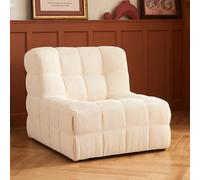 DKPLOE Divano in Velluto A Coste Compresso Leggero E Portatile Salvaspazio Non Richiede Montaggio Adatto A Soggiorni Camere da Letto E Studi(Bianco)