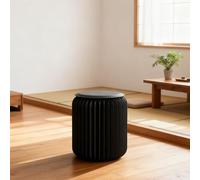 DKPLOE Sgabello Pieghevole Portatile A Fisarmonica in Carta Sgabello Pieghevole Leggero Elevata capacità di Carico Adatto per Soggiorno Studio, Ufficio Caffetteria.(Nero,30cm(11.8in))