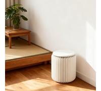 DKPLOE Sgabello Pieghevole Portatile A Fisarmonica in Carta Sgabello Pieghevole Leggero Elevata capacità di Carico Adatto per Soggiorno Studio, Ufficio Caffetteria.(Bianco,52cm(20.4in))