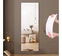 DKPLOE Specchio A Figura Intera Fai da Te da Attaccare alla Parete Senza Foratura in Fogli di Specchio Acrilico per Pareti Ad Alta Trasparenza Senza Cornice Soggiorno E Ingresso(Right Angle,30X120CM)