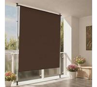 DKPLOE Tende da Sole A Rullo Retrattili per Esterni per Patio Impermeabili Verticali Avvolgibili Manualmente Protezione della Privacy(Brown+White,200cm(78.7in))