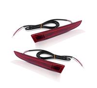 DKPMWD 2PCS Rosso Brillante Paraurti Posteriore Riflettore Luci Per Camaro Per Traverse Per Cadillac ATS XT5 Di Coda Del Freno Fanalino(Red Lens)