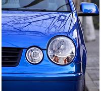 DKPMWD Auto Faro Lente Della Copertura Per VW Per Polo 2002 2003 2004 2005 Trasparente Del Lampada Di Vetro Borsette Alloggiamento Paralume Alloggiamenti Fari Anteriori(Sinistra)