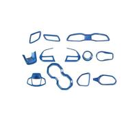 DKPMWD Car Interior 12PCS ABS Rosso Decorazione Interni Auto Copertura Trim Adesivi Accessori per Jeep per Renegade 2016-2022 Car Trim Strip(12 PCS Blue)