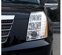 DKPMWD Lente Del Faro Borsette Della Copertura Per Cadillac Per Escalade 2006-2013 Trasparente Paralume Lampada Ombra Testa Luci Maschera Alloggiamenti Fari Anteriori(Sinistra)