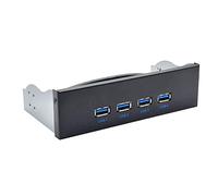 DKSooozs 1 pz Pannello Unità Ottica 4X USB3.2 GEN2 3.5 Pollici 5.25 Pollici HUB 19PIN a C-Port Forward Reverse Plug
