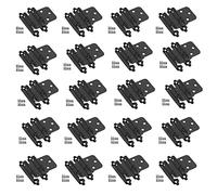 DKSooozs 25 paia (50 unità) cerniere a chiusura automatica per armadietti da cucina, 1/2 pollici, parti di ricambio, accessori per ante dell'armadio, colore nero