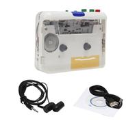 DKSooozs Lettore di cassette MP3/CD Audio Reverse Automatico Lettore Cassette USB Convertitore di Cassette MP3 Integrato Facile da Usare Bianco