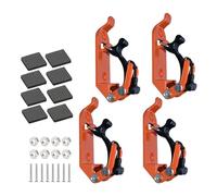 DKSooozs Supporto per pala per barre da tetto e da parete, kit di pinze metalliche in gomma, supporto a rilascio per accessori di ricambio auto per barre da tetto