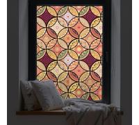 dktie Pellicola per finestra in vinile non adesiva per la privacy, pellicola per finestre in vetro macchiato, pellicola per bagno, doccia, calore Cotrol, anti UV, 44,5 x 200 cm