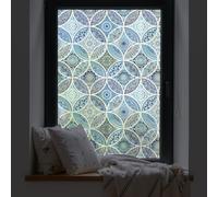 dktie Pellicola per Finestre in Vinile Non Adesiva per Privacy, Vetro Macchiato, Porta Doccia Bagno - Anti UV, 90 x 200 cm