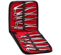 DKULMN Pinze per Estrazione Dentale in Acciaio Inossidabile da 10 Pezzi, Set per Estrazione di Denti dentali per Studenti di Medicina e veterinari