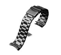 DKWOIS Cinturino curvo in acciaio inossidabile compatibile con Casio EFV-540 BEM501/506 EFB-660 BEM-506 ECB900 Bracciale da uomo 20mm 22mm(A black,20mm)
