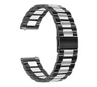 DKWOIS Cinturino da 22mm 20mm compatibile con Samsung Galaxy 7 6 5 4 40/44mm 6Classic Gear S3 Active2 Bracciale in acciaio inossidabile for Huawei GT3 4Pro Amazfit(Black silver,20mm)