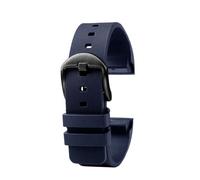DKWOIS Cinturino da polso in gomma e silicone for orologio da uomo e da donna, 20 mm e 23 mm, compatibile con Cartier Santos 100 W20073X8 W20106X8 W2020008(Blue Black pin,20mm)