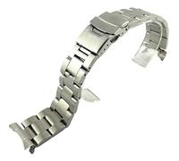 DKWOIS Cinturino di ricambio con estremità curva con cinturino in acciaio inossidabile massiccio da 20 mm 22 mm compatibile con Seiko SKX007 SKX009 SKX011 con accessori for braccialetti(Silver 2,22mm)