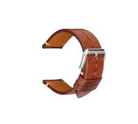 DKWOIS Cinturino for orologio a sgancio rapido in pelle conciata al vegetale, cinturino in pelle di mucca da 20 mm a 22 mm(Brown S Buckle,18mm)