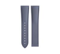DKWOIS Cinturino for orologio in gomma fluorimetrica, resistente al sudore, a sgancio rapido, in nylon con texture, taglie 20/22, compatibile con Seiko Rolex Seagull Tianwang(Gray,20MM_NO BUCKLE)