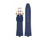 DKWOIS Cinturino for orologio in gomma fluorurata a sgancio rapido compatibile con interfaccia convessa 4500V/5500V/7900V(Blue Buckle 6)