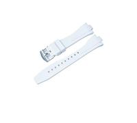 DKWOIS Cinturino for orologio in gomma fluorurata compatibile con la collezione Citizen TSUYOSA NJ0150 NJ0151ME Cinturini for orologi FKM da uomo e da donna Bracciale colorato(White)