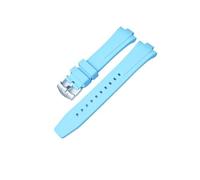 DKWOIS Cinturino for orologio in gomma fluorurata compatibile con la collezione Citizen TSUYOSA NJ0150 NJ0151ME Cinturini for orologi FKM da uomo e da donna Bracciale colorato(Sky Blue)