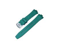 DKWOIS Cinturino for orologio in gomma fluorurata compatibile con la collezione Citizen TSUYOSA NJ0150 NJ0151ME Cinturini for orologi FKM da uomo e da donna Bracciale colorato(Green)
