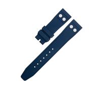 DKWOIS Cinturino for orologio in gomma fluorurata FKM da 20 mm e 22 mm, compatibile con cinturino for orologio IWC Pilot con sgancio rapido(Blue,20MM_GOLD FOLDING CLASP)