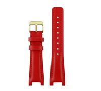 DKWOIS Cinturino for orologio in pelle compatibile con GC YA133.2 YA133.3 YA133.5 Cinturino in pelle di vacchetta con interfaccia concava 16 20 22mm Bracciale morbido(Red-gold,20-12mm)
