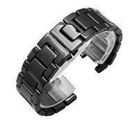 DKWOIS Cinturino in ceramica di alta qualità compatibile con il cinturino degli orologi GC Bracciale in ceramica dentellato(Noir,18X10mm)